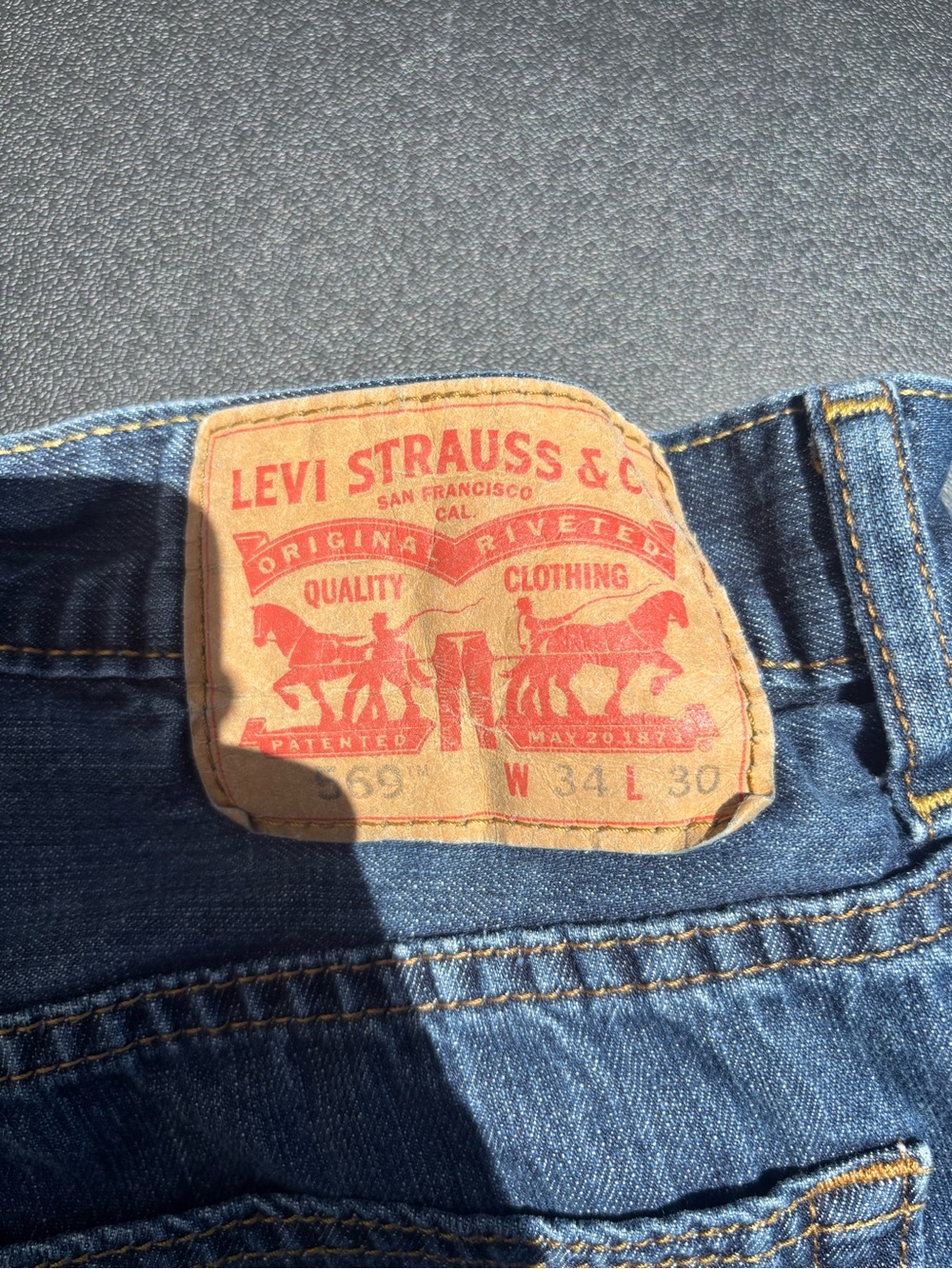 Levi 569s Washed Blue 34x30